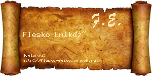 Flesko Enikő névjegykártya